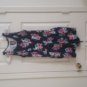 Large floral shorts romper